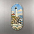 She's Choosing Portland, Maine Magnet | Colored Pencil over Gouache | S942-M