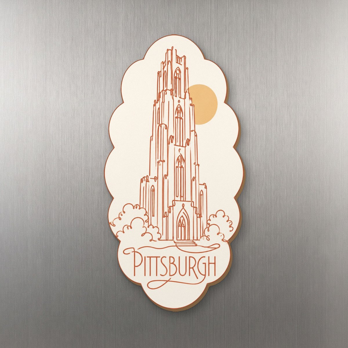 She's Choosing Pittsburgh Magnet | Continuous-Line Drawing | S944-M