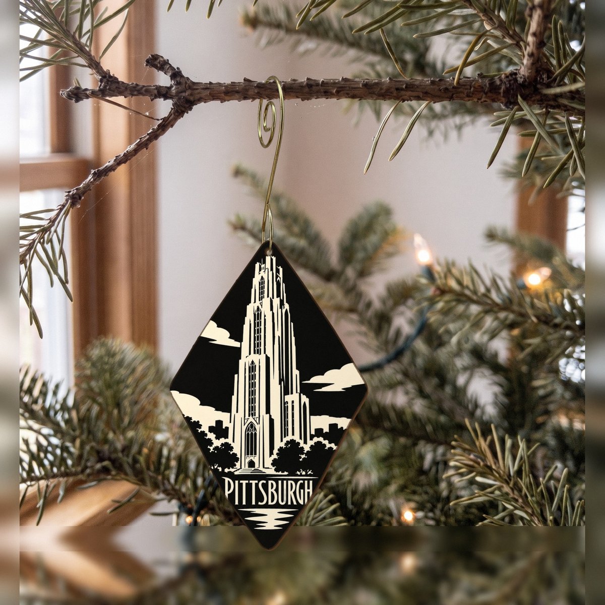 She's Choosing Pittsburgh Ornament | Notan | S946-O