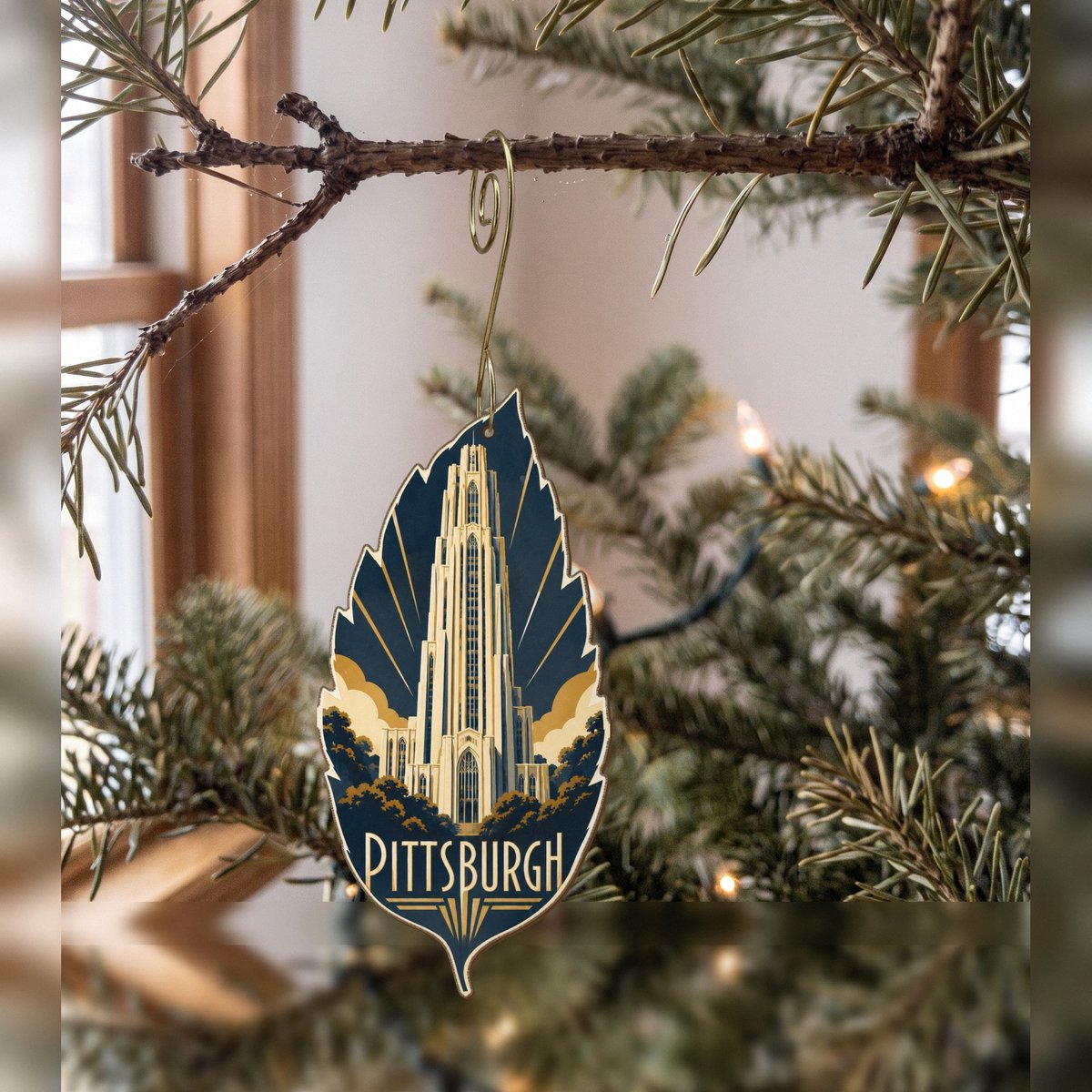 She's Choosing Pittsburgh Ornament | Art Deco | S947-O