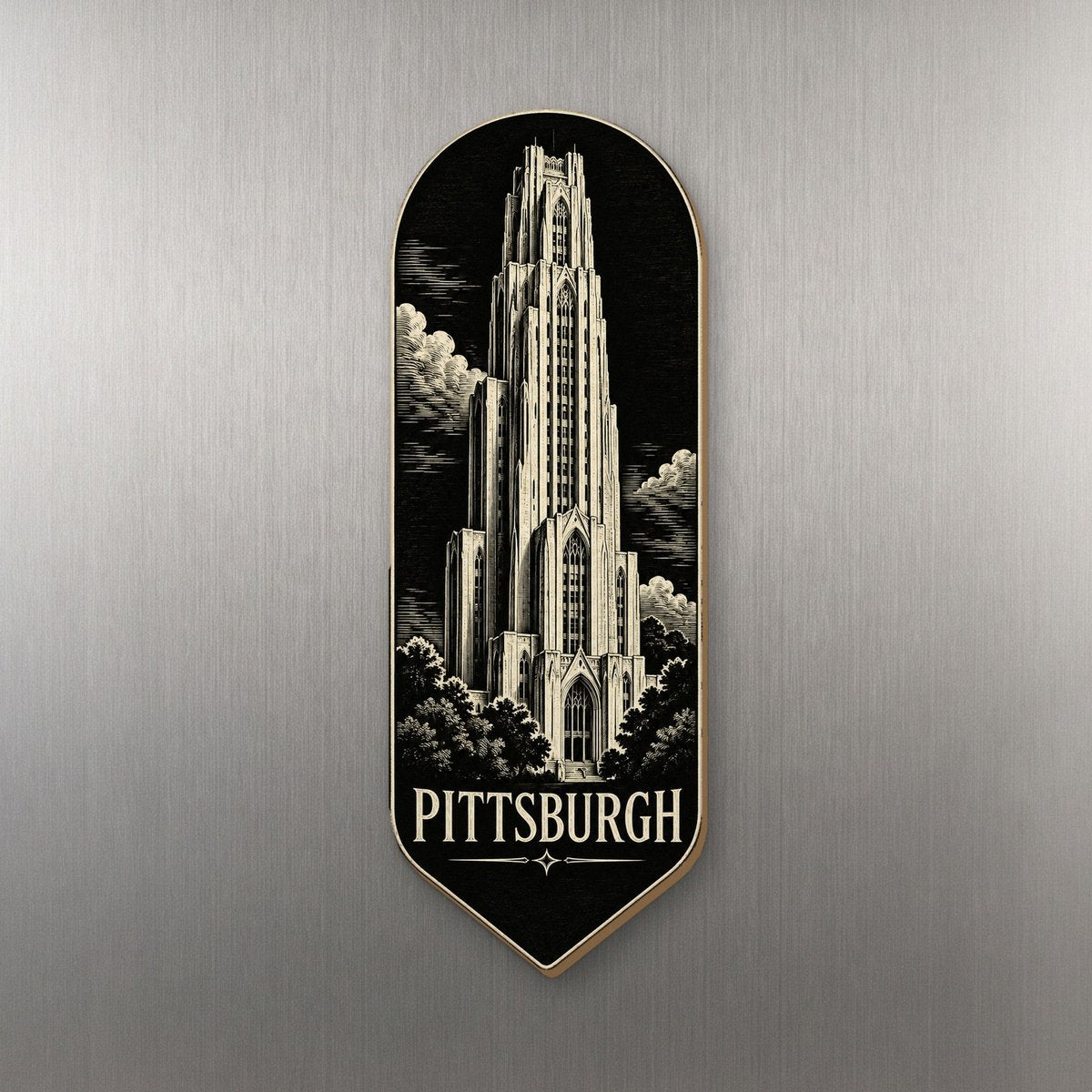 She's Choosing Pittsburgh Magnet | Scratchboard | S952-M
