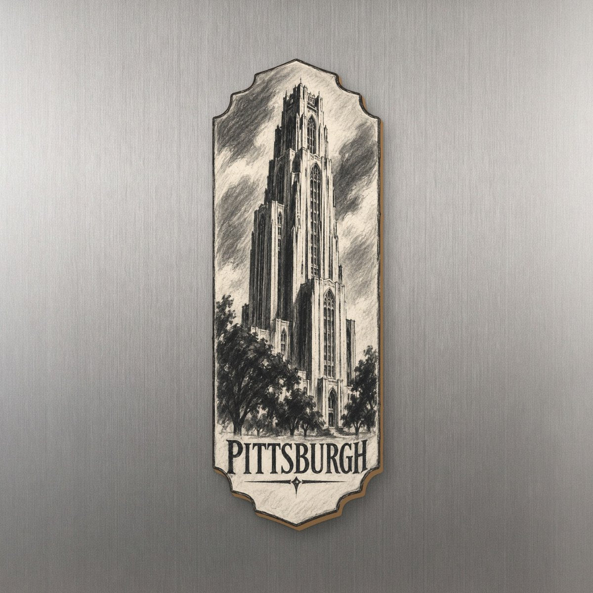 She's Choosing Pittsburgh Magnet | Charcoal Gesture | S953-M
