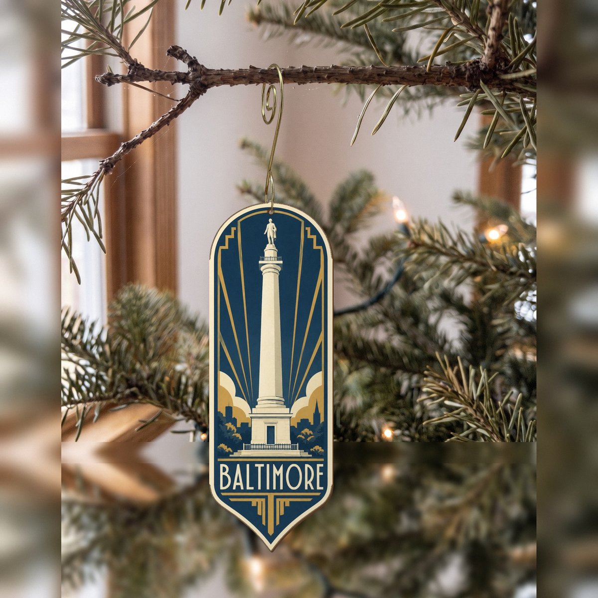 She's Choosing Baltimore Ornament | Art Deco | S965-O