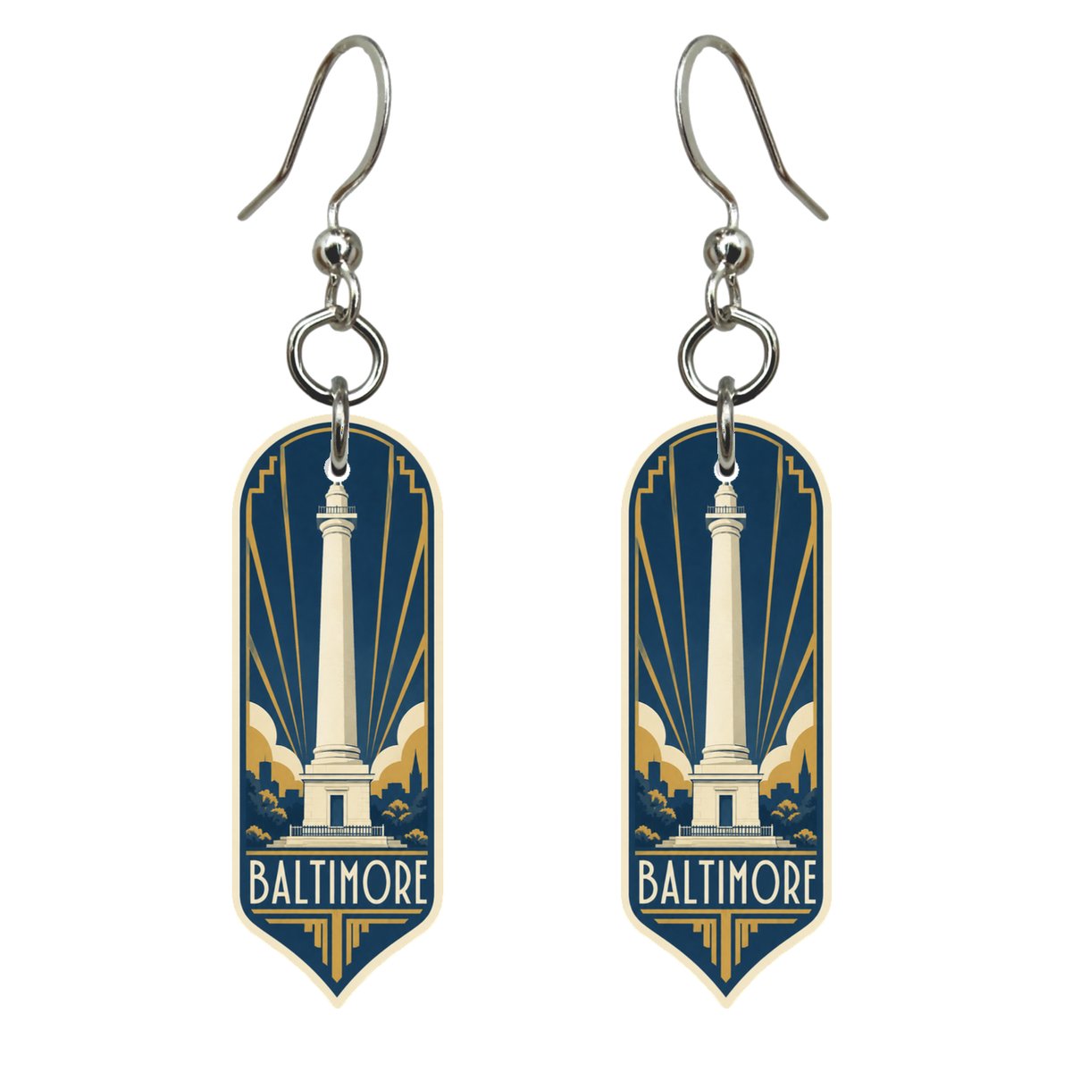 She's Choosing Baltimore Earrings | Art Deco | S965