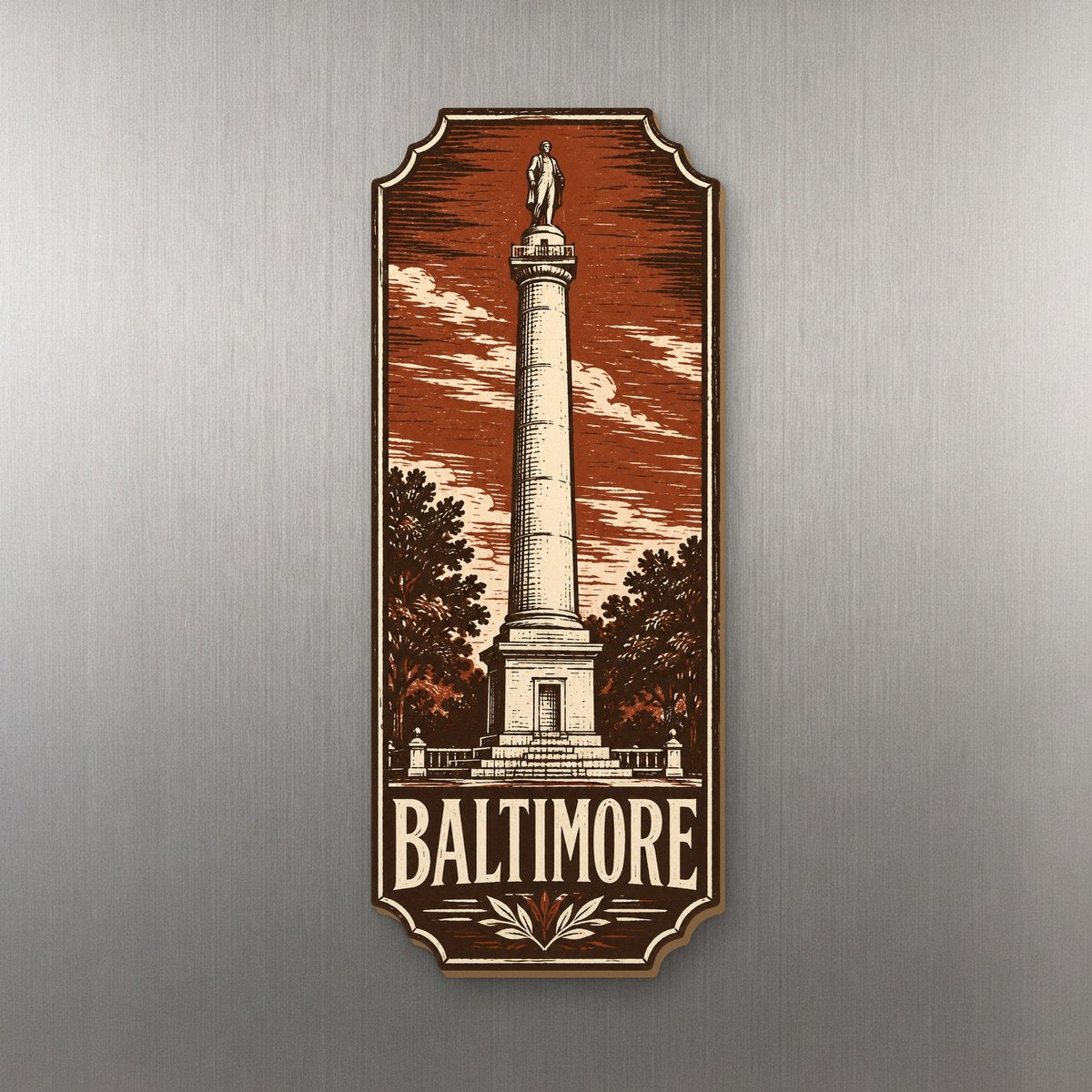 She's Choosing Baltimore Magnet | Woodcut | S966-M