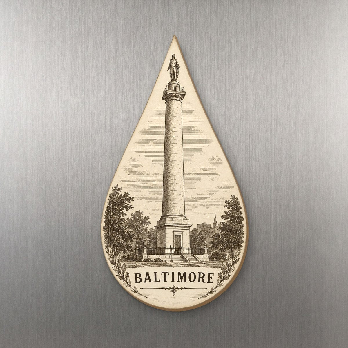 She's Choosing Baltimore Magnet | Etching-Inspired Linework | S968-M