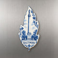She's Choosing Baltimore Magnet | Blue-And-White Ceramic Illustration | S975-M