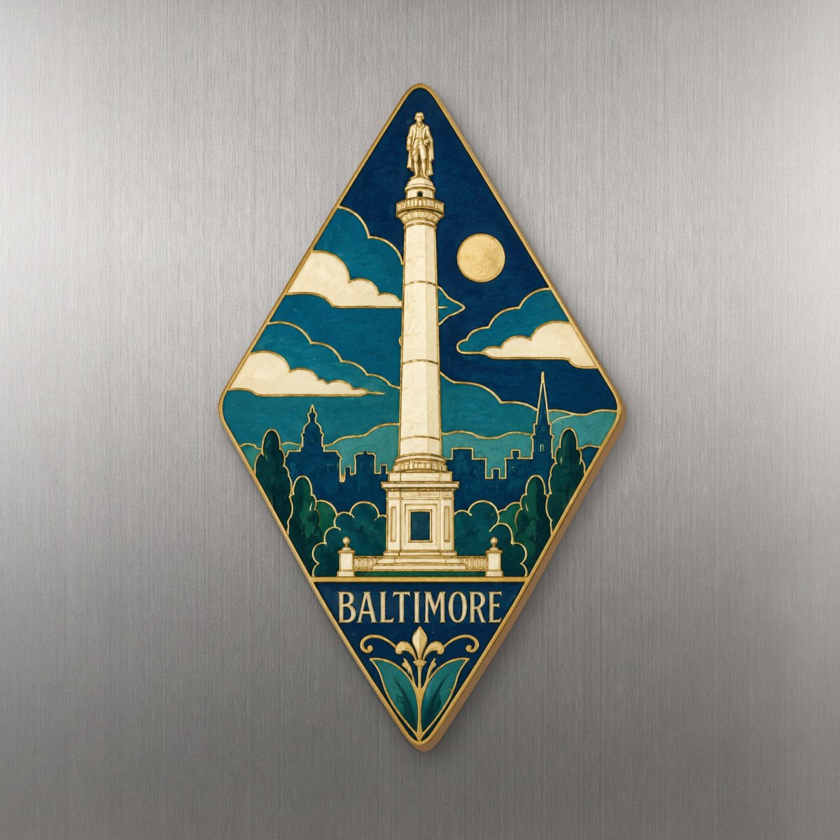 She's Choosing Baltimore Magnet | Cloisonné-Inspired Graphic | S976-M