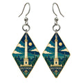 She's Choosing Baltimore Earrings | Cloisonné-Inspired Graphic | S976