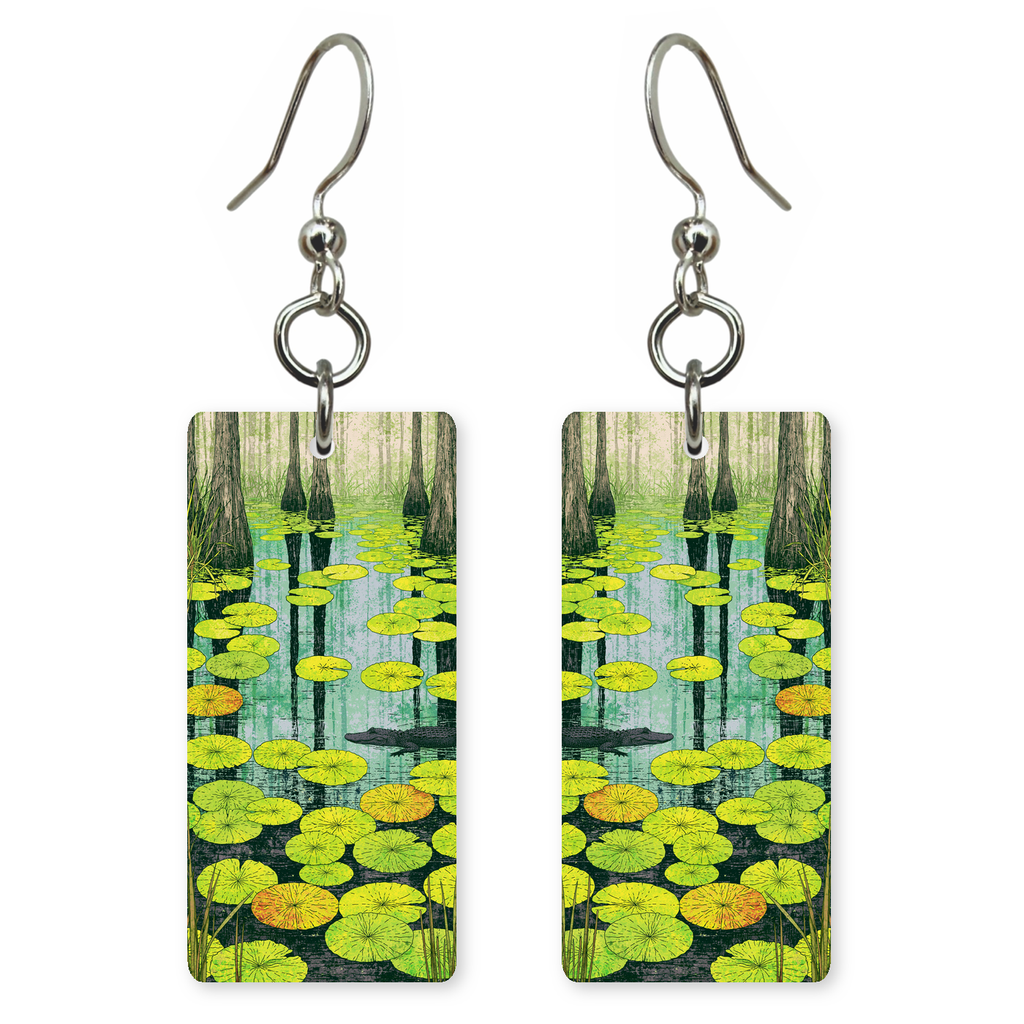 She's Choosing Georgia Earrings | Cypress Swamp Gator