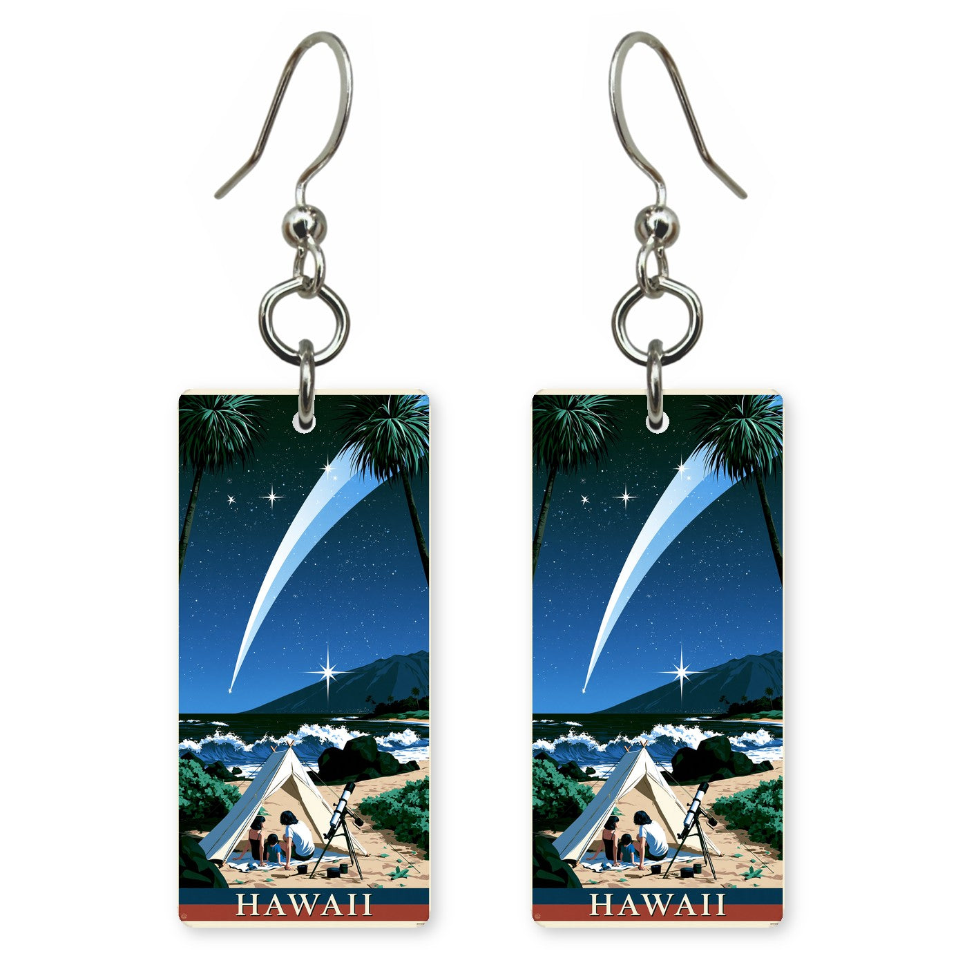 Hawaii beach stargazing earrings