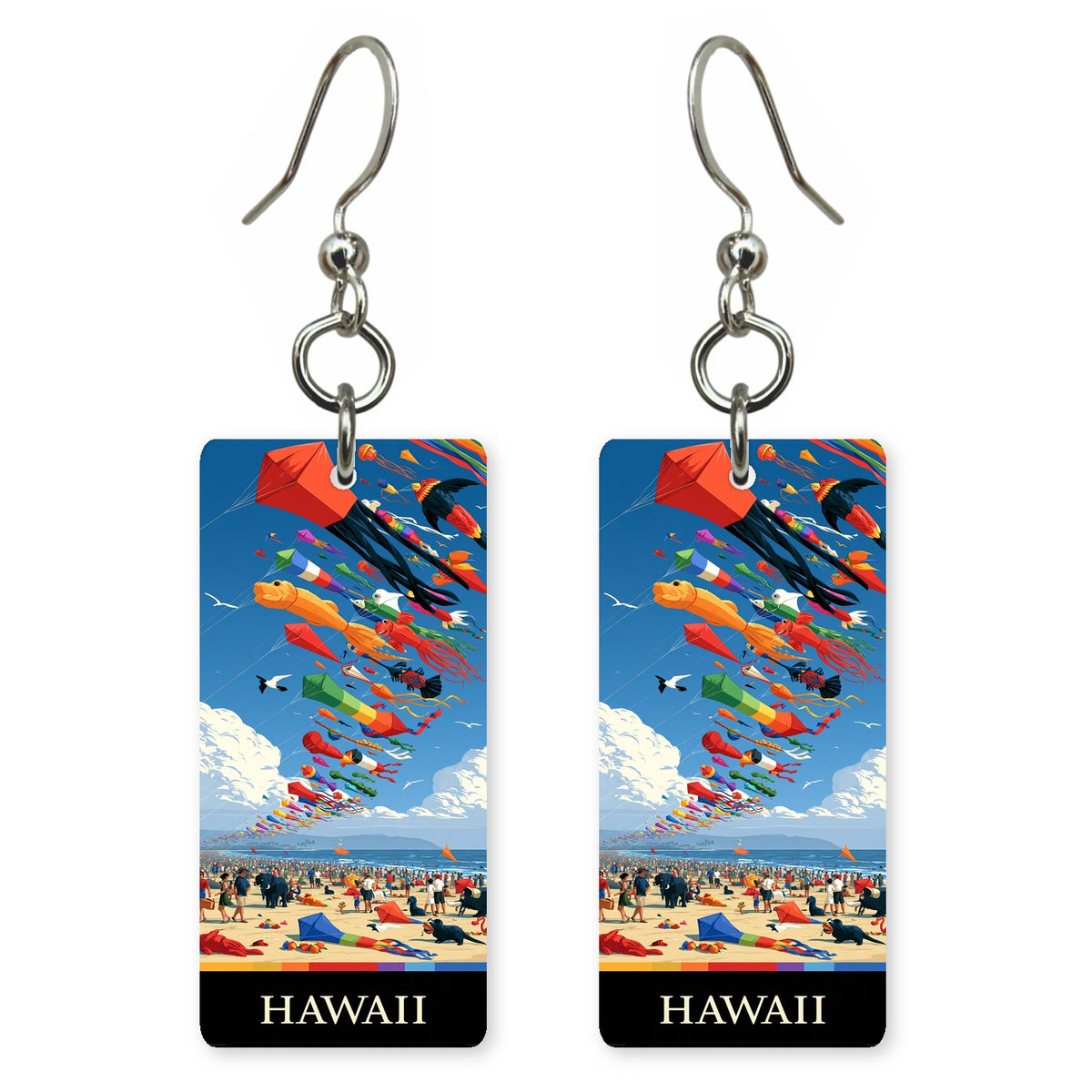 Hawaii kite festival earrings