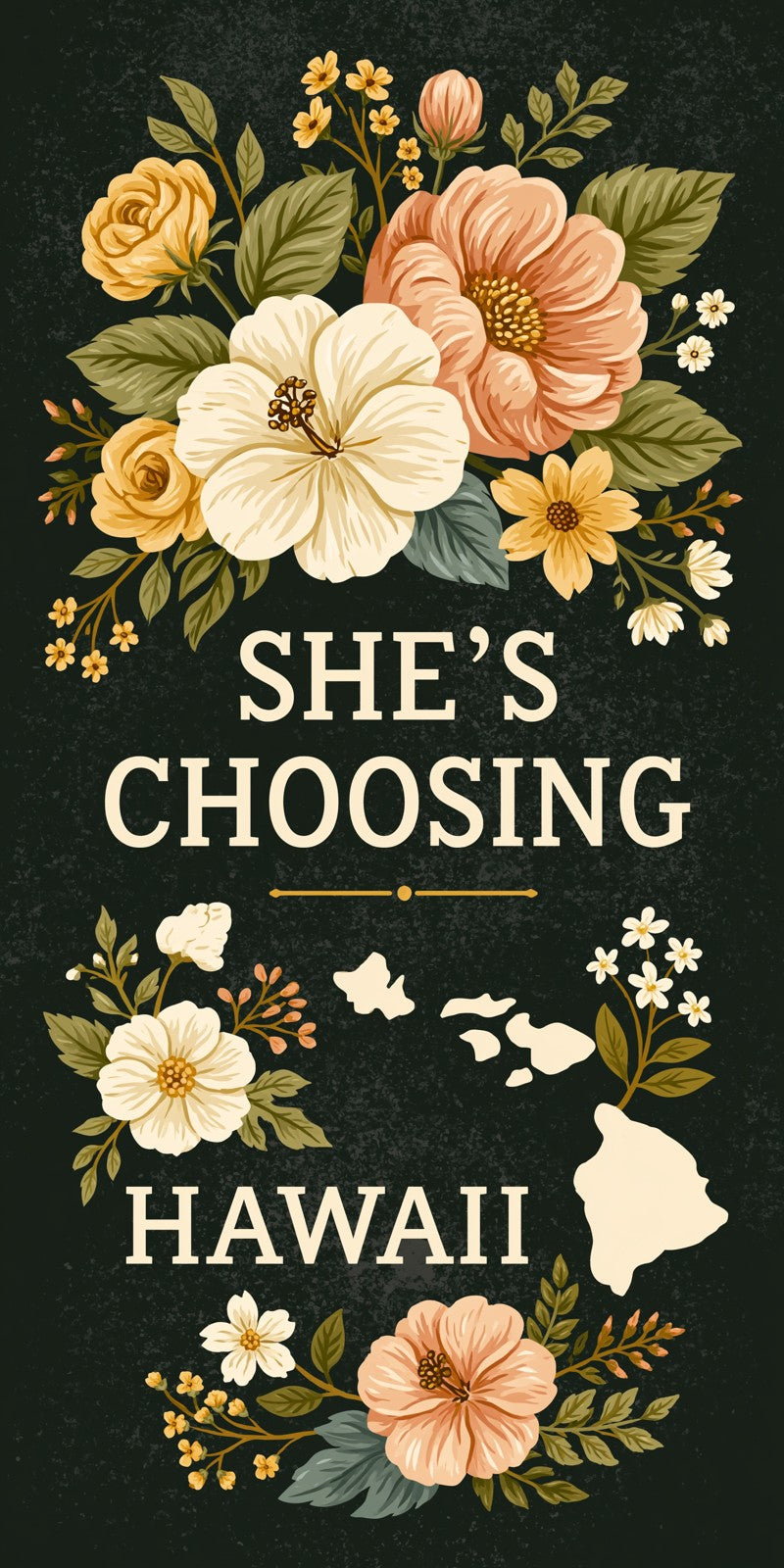 She's Choosing Hawaii Earrings | Hawaii Dark Floral | SC11B6