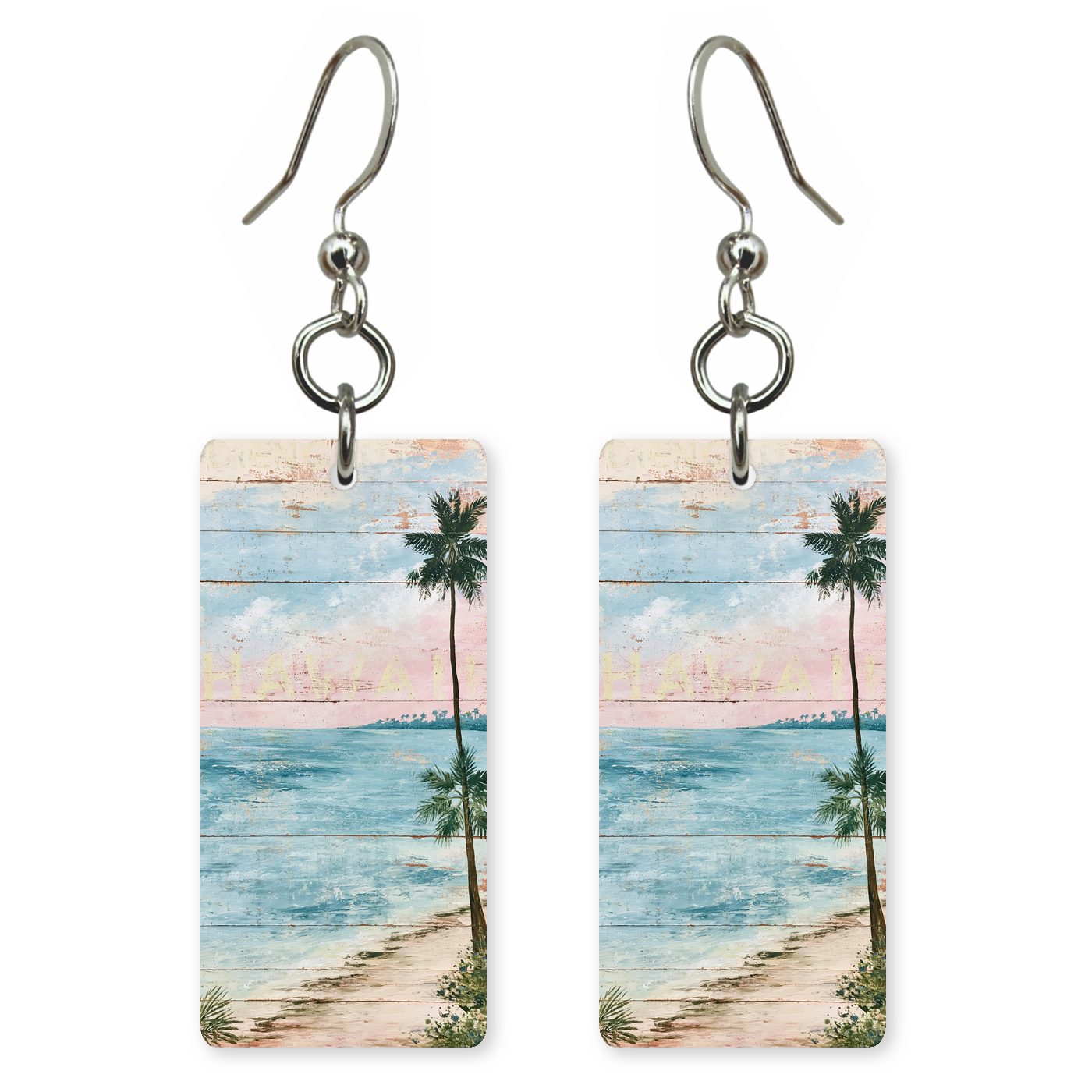 Pastel Shore Planks — She's Choosing earrings, shown as a pair