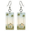 Surf Shack Palms — She's Choosing earrings, shown as a pair