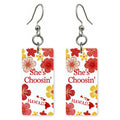 Hibiscus Islands — She's Choosing earrings, shown as a pair
