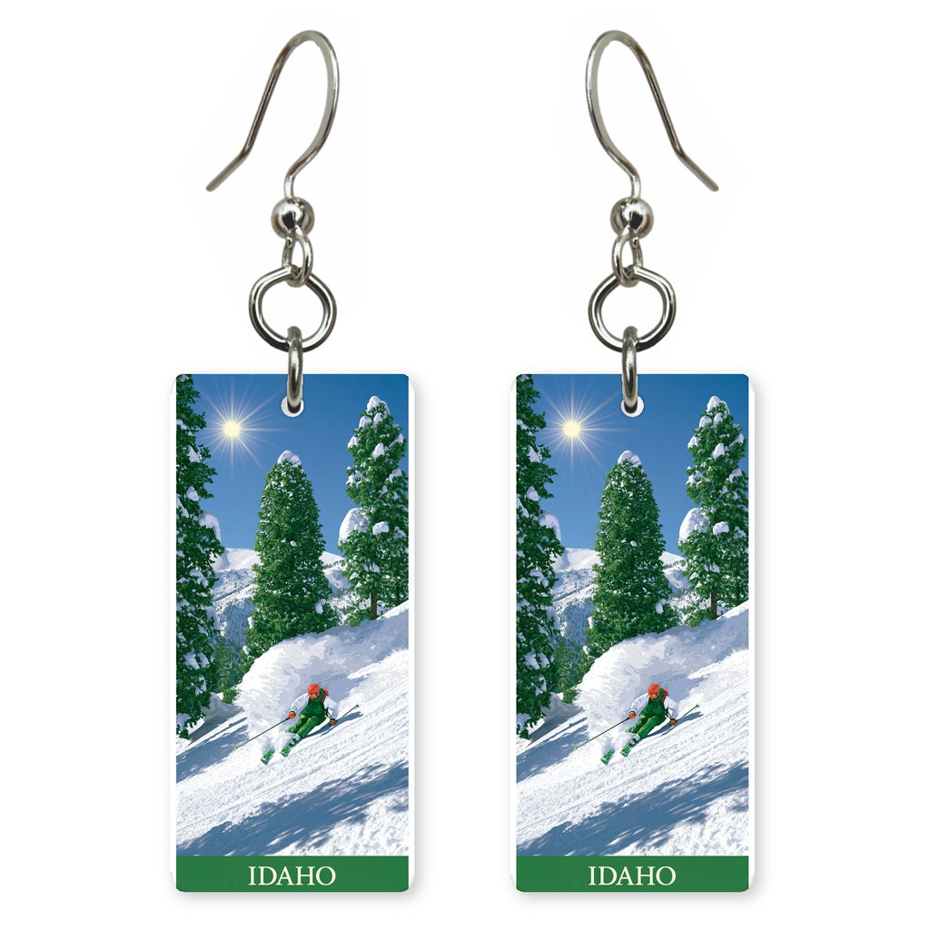 Idaho sun valley powder earrings