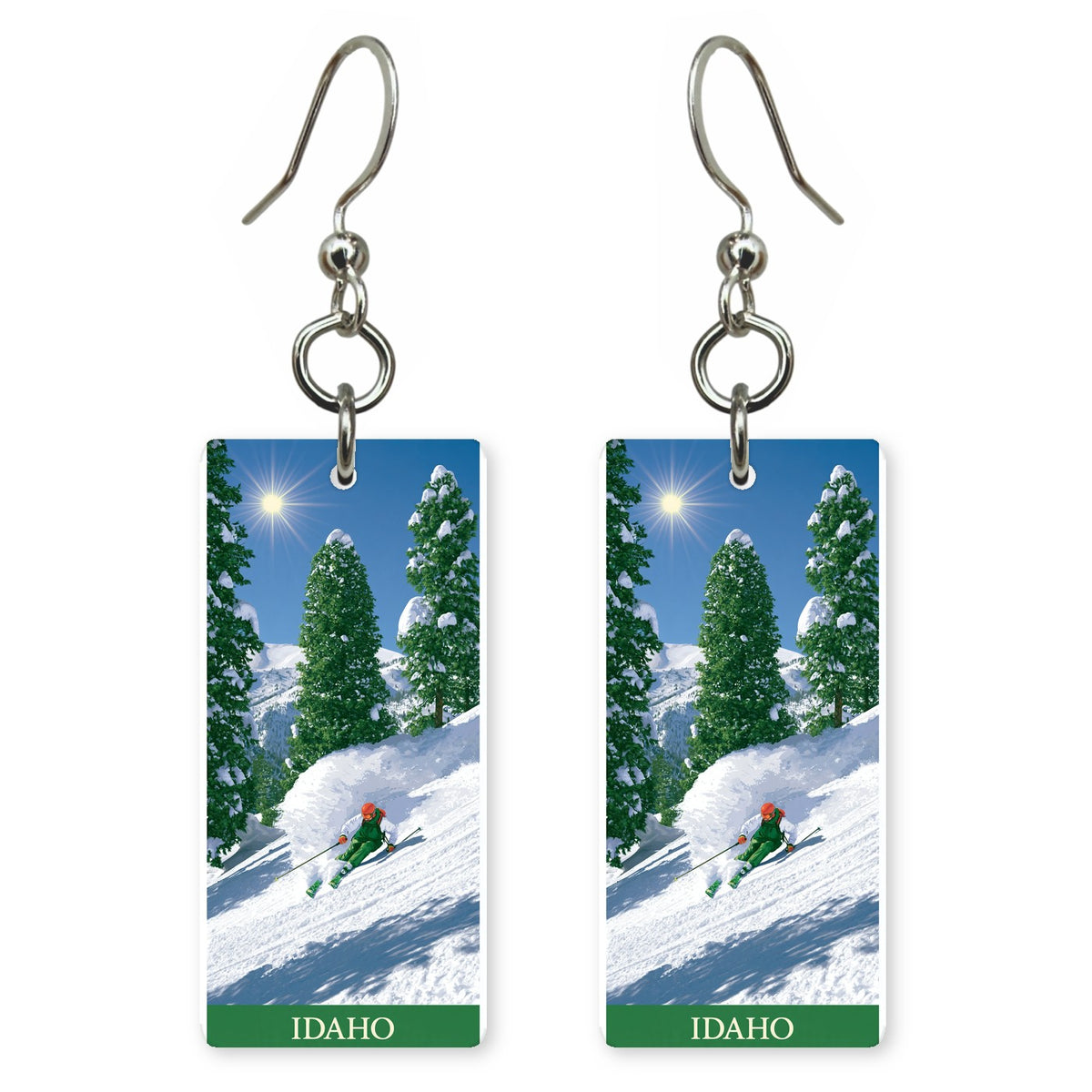 Idaho sun valley powder earrings