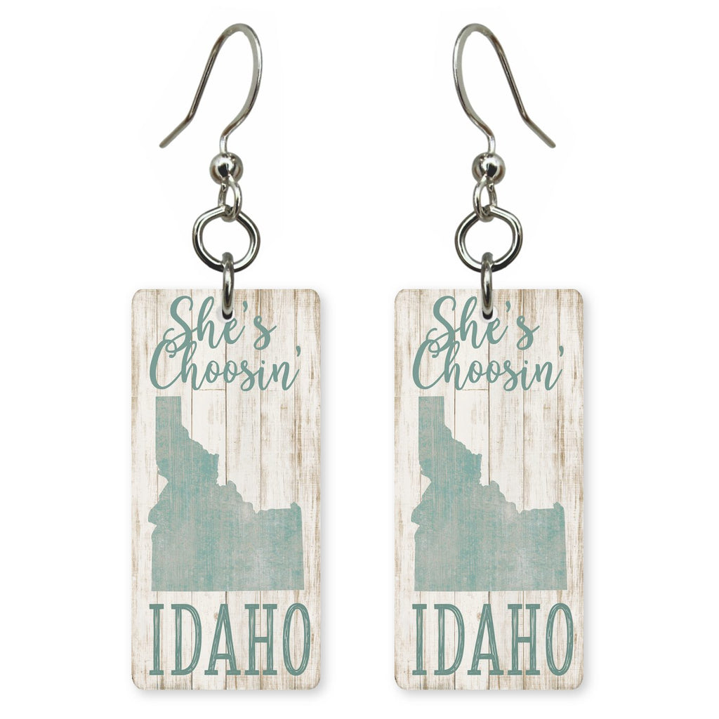 Plank Silhouette — She's Choosing earrings, shown as a pair