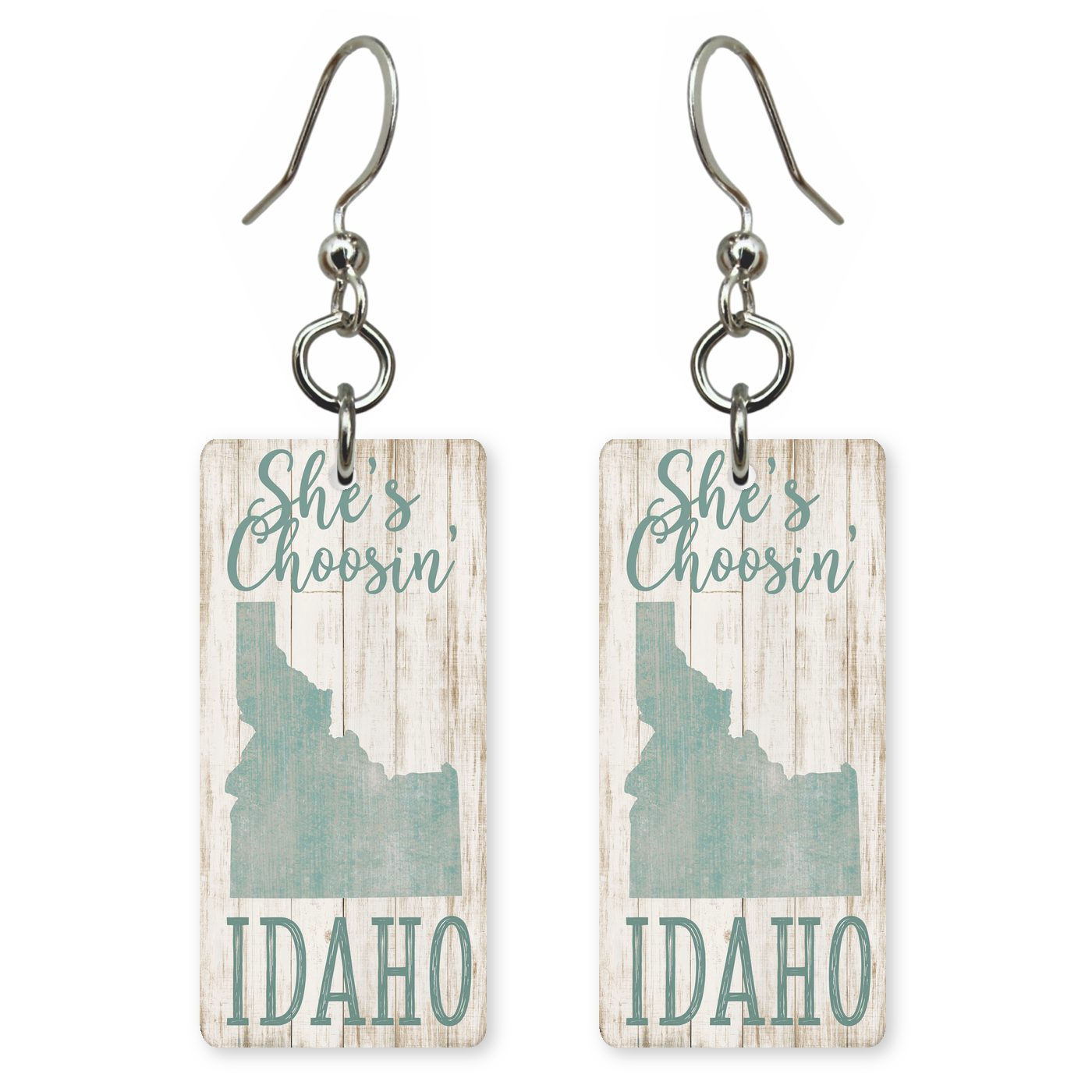 Plank Silhouette — She's Choosing earrings, shown as a pair