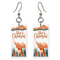 Mountain Sketch — She's Choosing earrings, shown as a pair