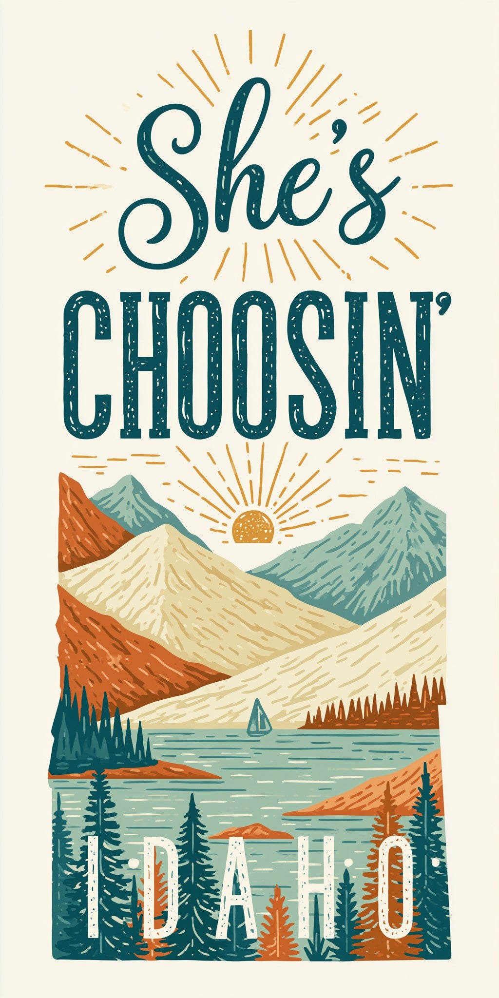 Canyon Sunburst — full design art