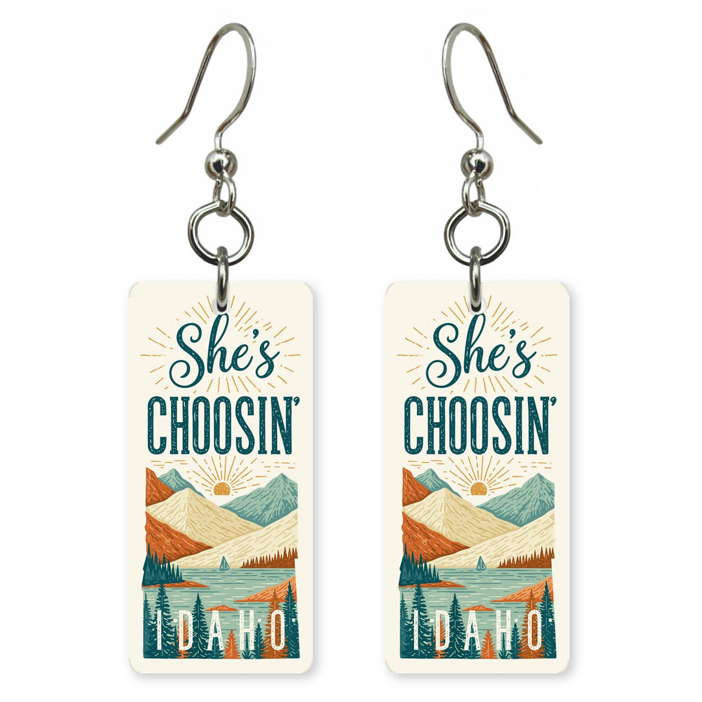 Canyon Sunburst — She's Choosing earrings, shown as a pair