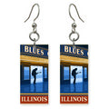Illinois maxwell street blues earrings