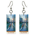 Illinois chicago river rowing earrings