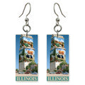 Illinois grain elevator mural ii earrings