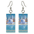 Illinois adler planetarium skyline earrings