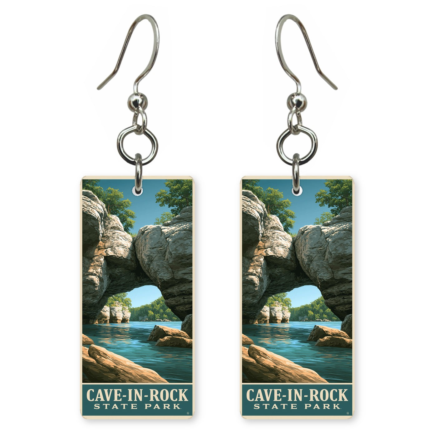 Illinois cave-in-rock state park earrings