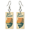 Lake Sunset Silhouette — She's Choosing earrings, shown as a pair
