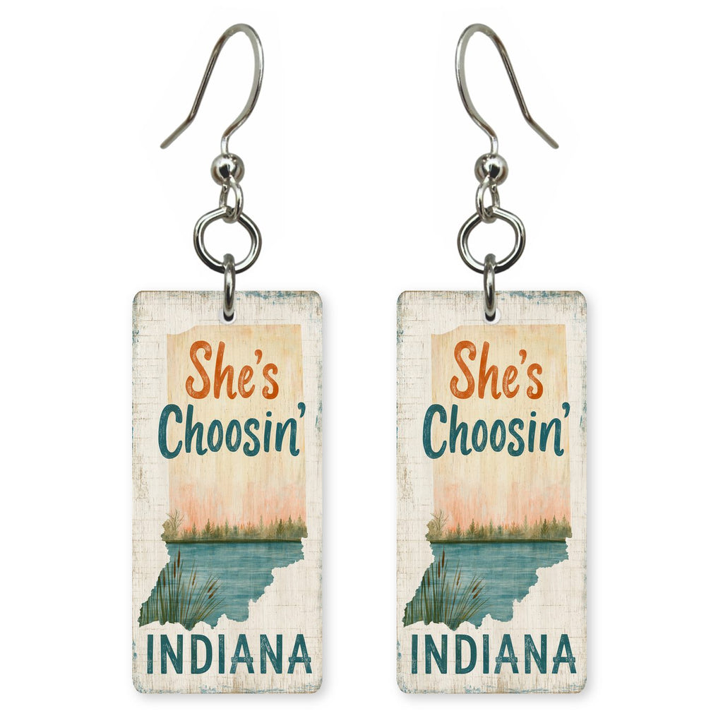 Cornfield Sunset — She's Choosing earrings, shown as a pair