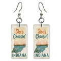 Cornfield Sunset — She's Choosing earrings, shown as a pair