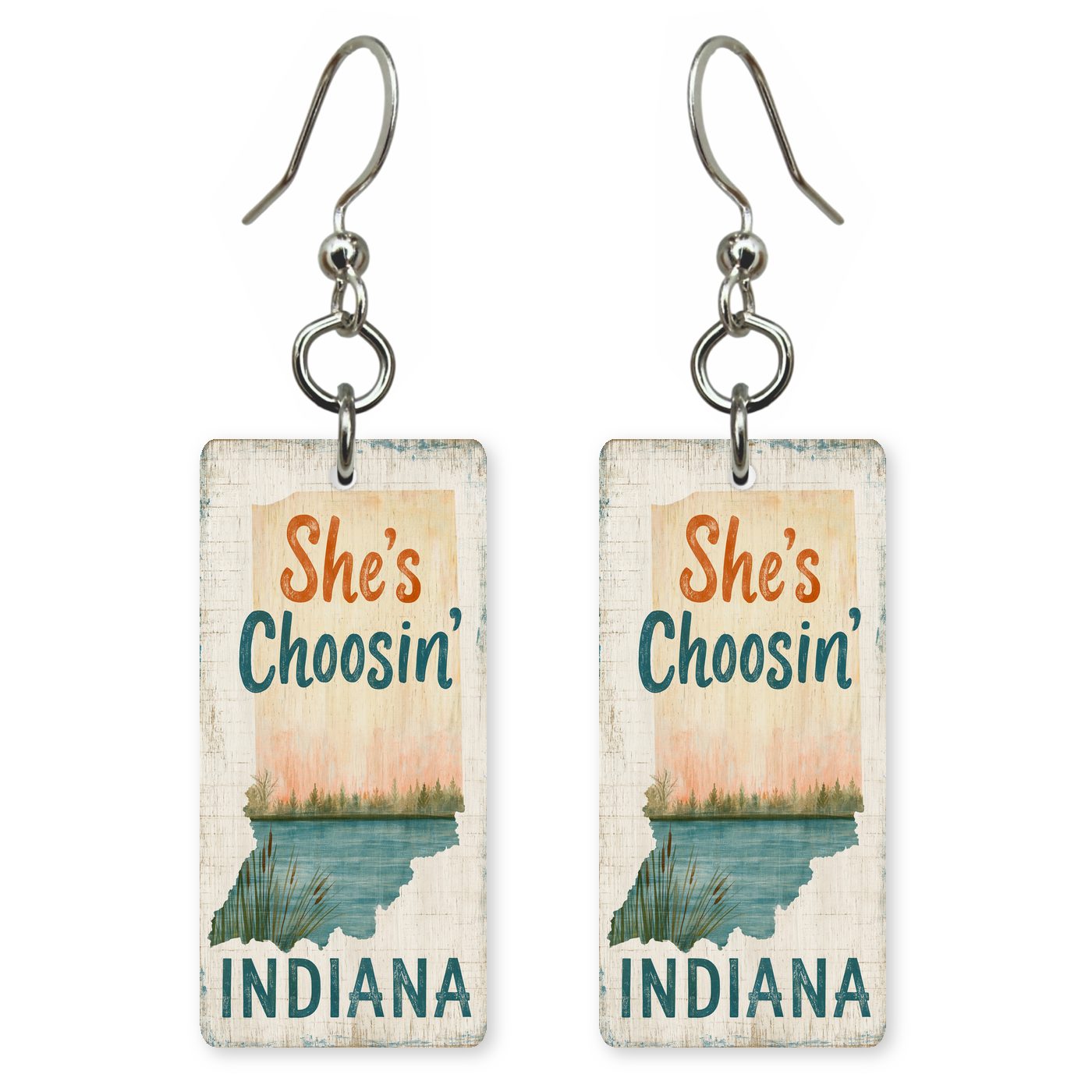 Cornfield Sunset — She's Choosing earrings, shown as a pair