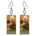 Indiana parke county covered bridge earrings