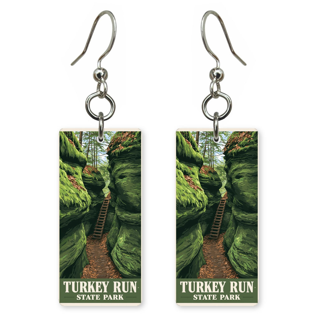 Indiana turkey run state park earrings