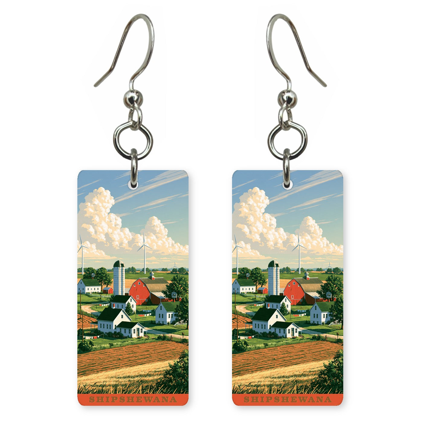 Indiana shipshewana farmland earrings