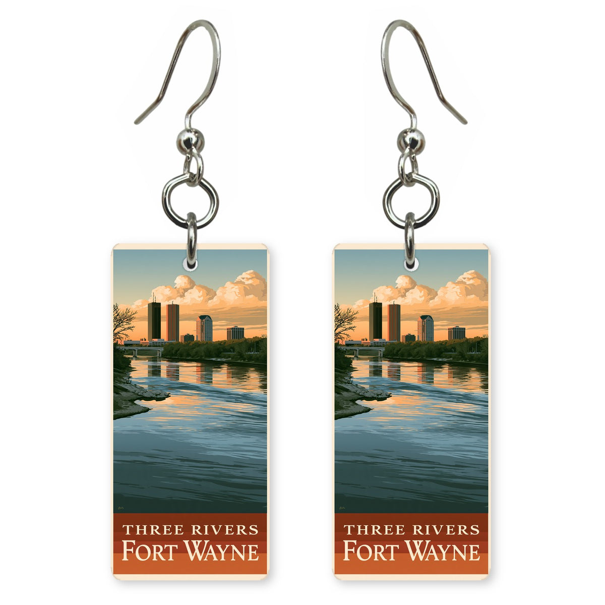 Indiana three rivers fort wayne earrings