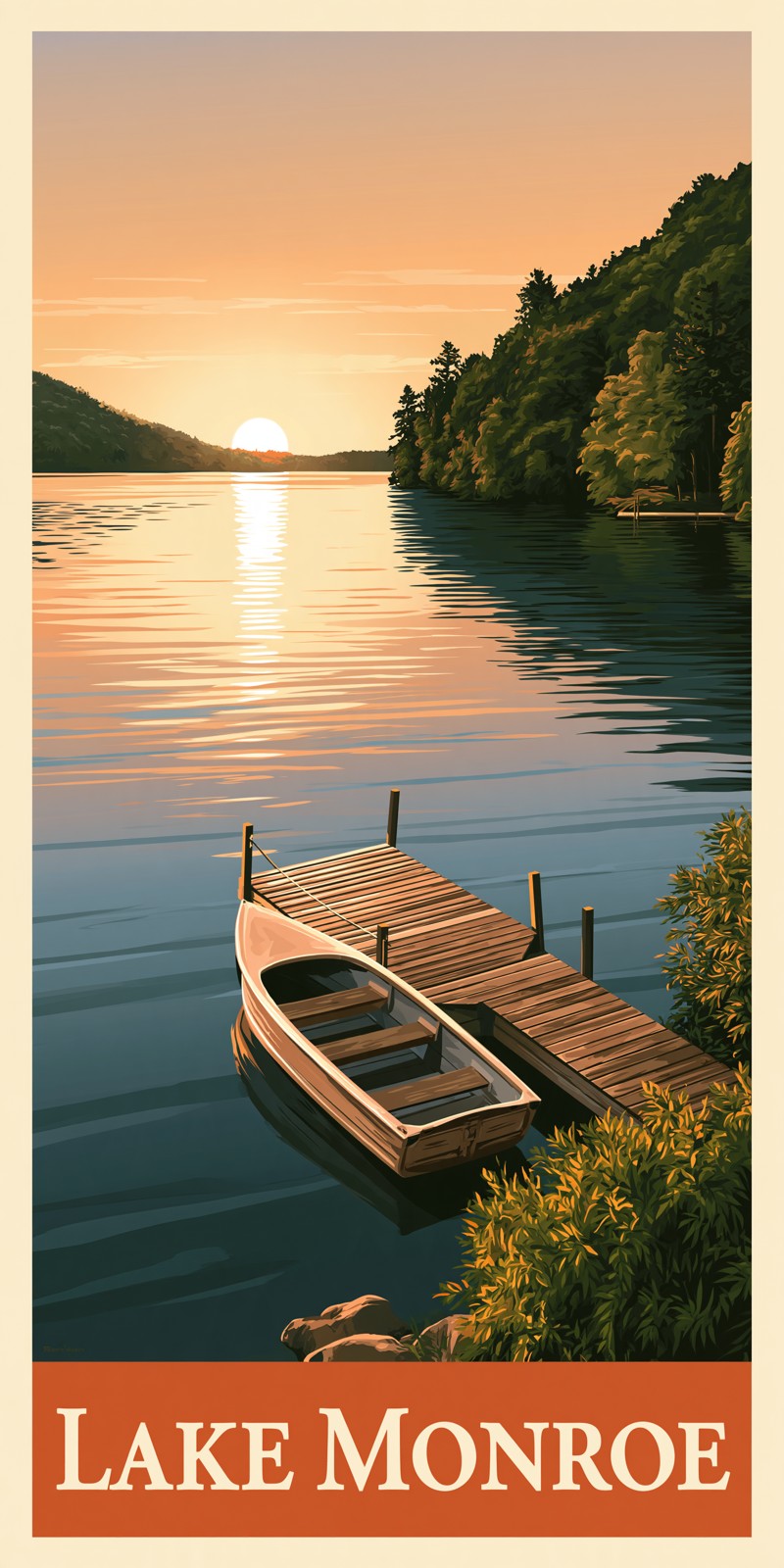 She's Choosing Indiana Earrings | Lake Monroe Sunrise | SC14B6