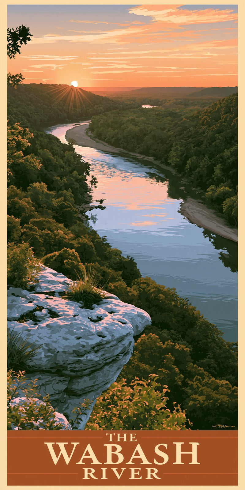 She's Choosing Indiana Earrings | Wabash River | SC14B9