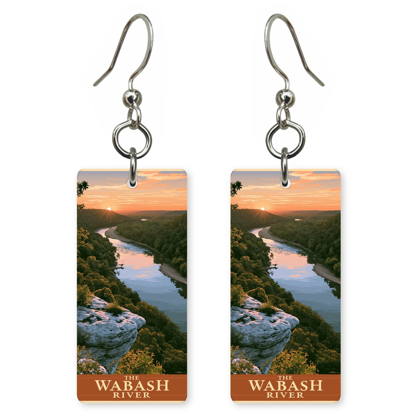 Indiana wabash river earrings