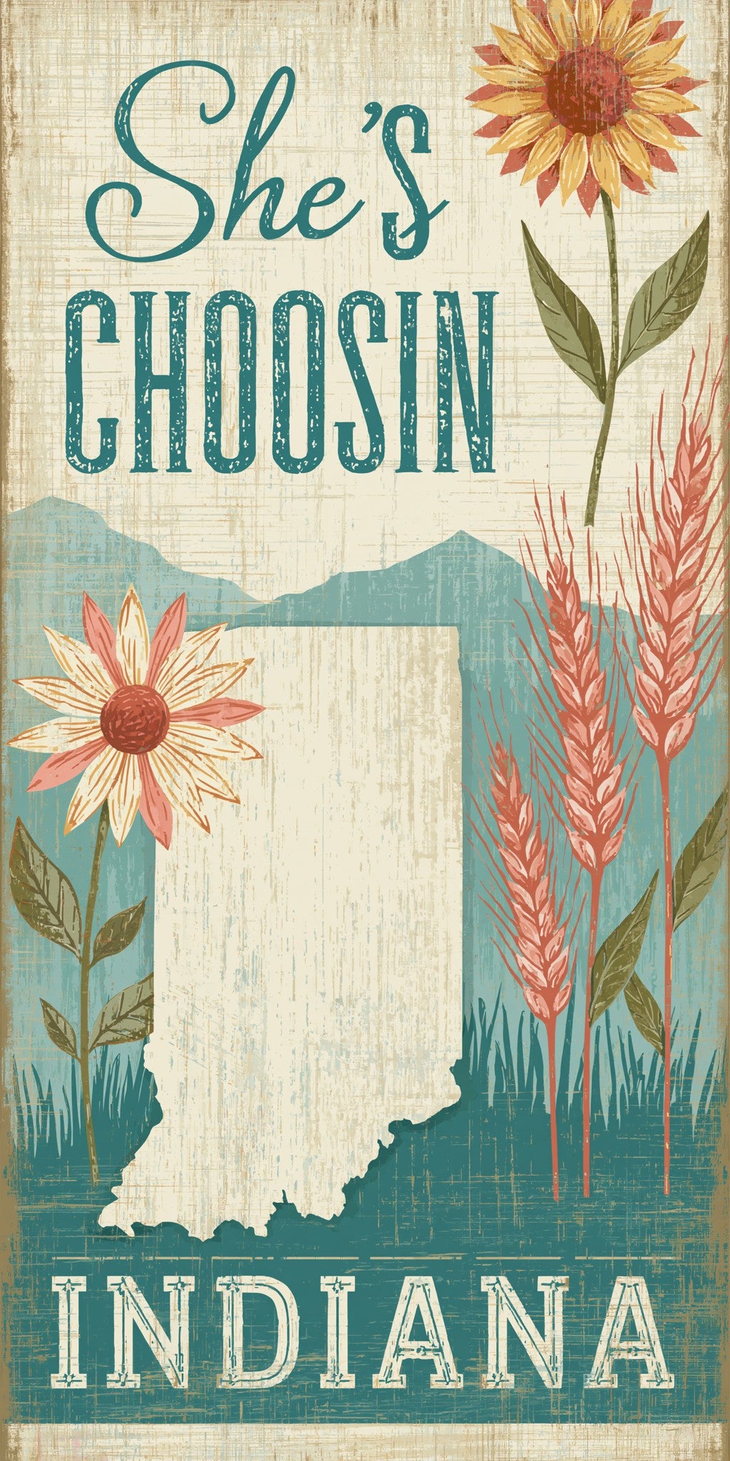 Wheat Daisies — full design art