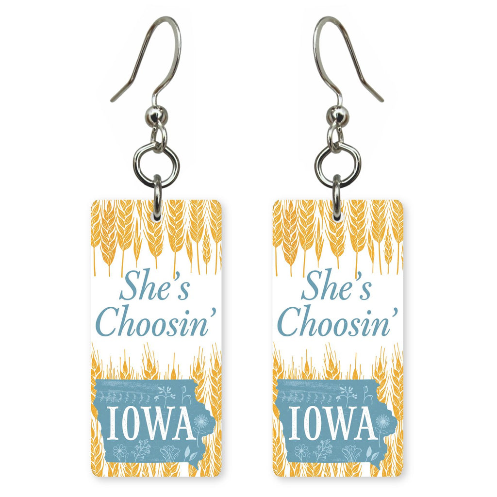 Wheat Field — She's Choosing earrings, shown as a pair