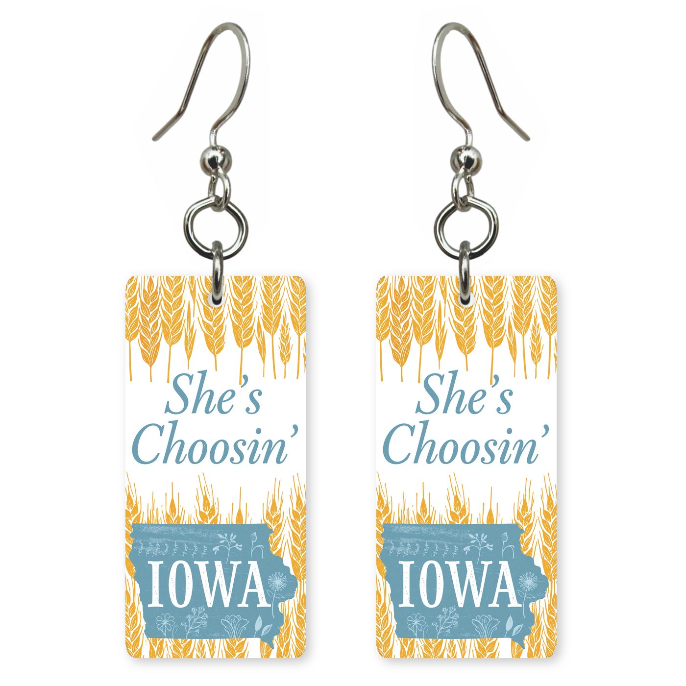 Wheat Field — She's Choosing earrings, shown as a pair