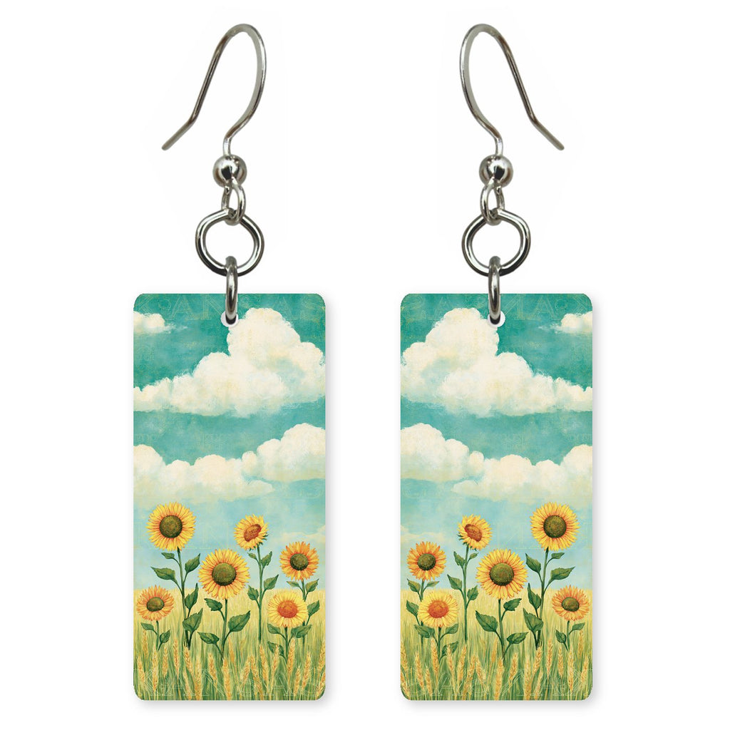Sunflower Sky — She's Choosing earrings, shown as a pair