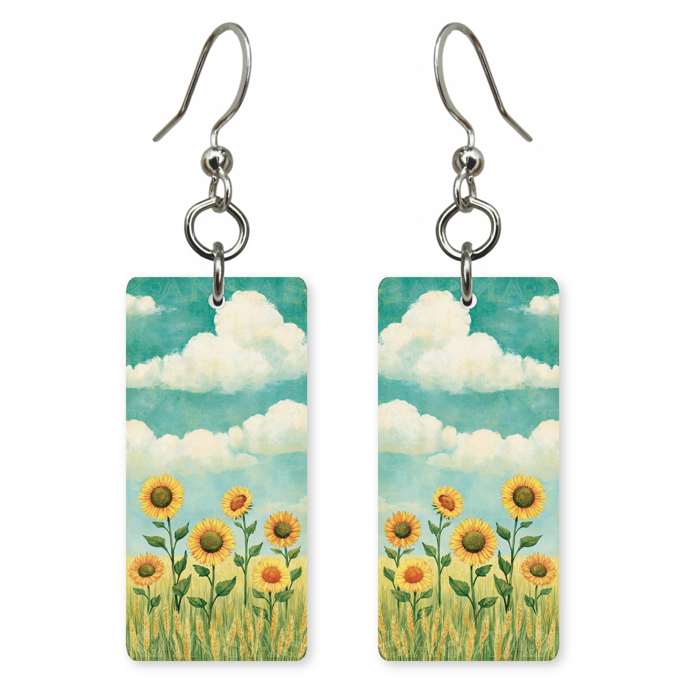 Sunflower Sky — She's Choosing earrings, shown as a pair