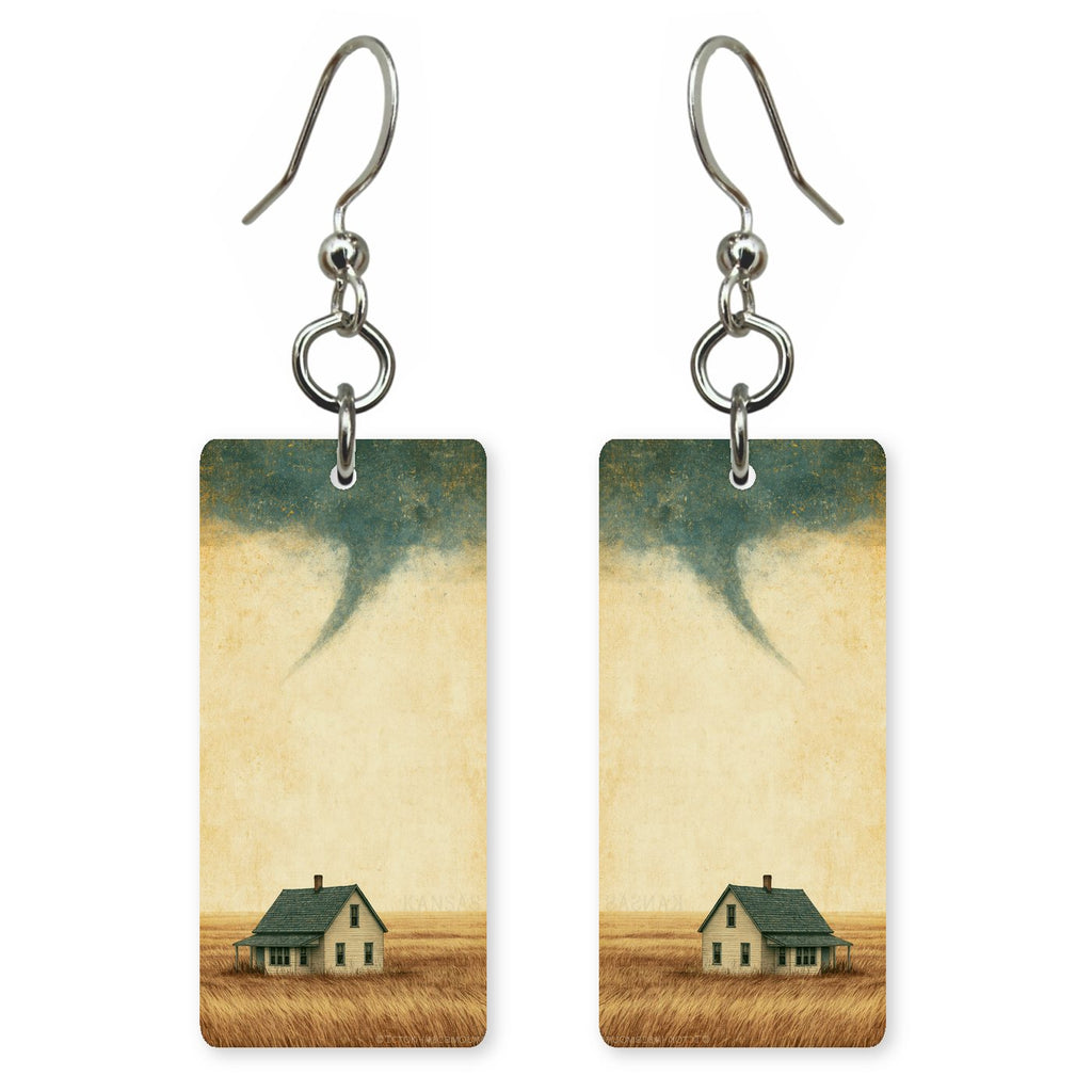 Prairie Tornado — She's Choosing earrings, shown as a pair