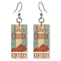 Wood Plank — She's Choosing earrings, shown as a pair